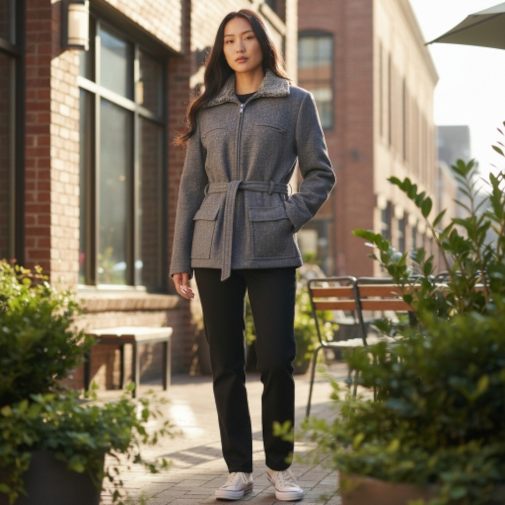 Express Gray Wool Jacket
